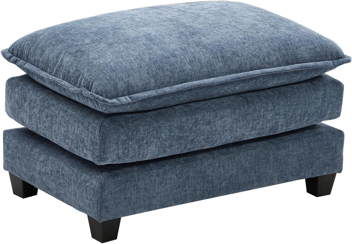 111.4 Inch L Shaped Modern Sofa Modular Cloud Sofa with Ottoman 4 Seater Chenille Deep Seat Sofa
