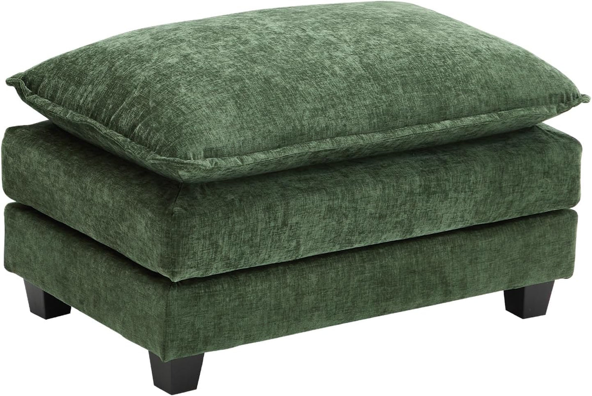 111.4 Inch L Shaped Modern Sofa Modular Cloud Sofa with Ottoman 4 Seater Chenille Deep Seat Sofa